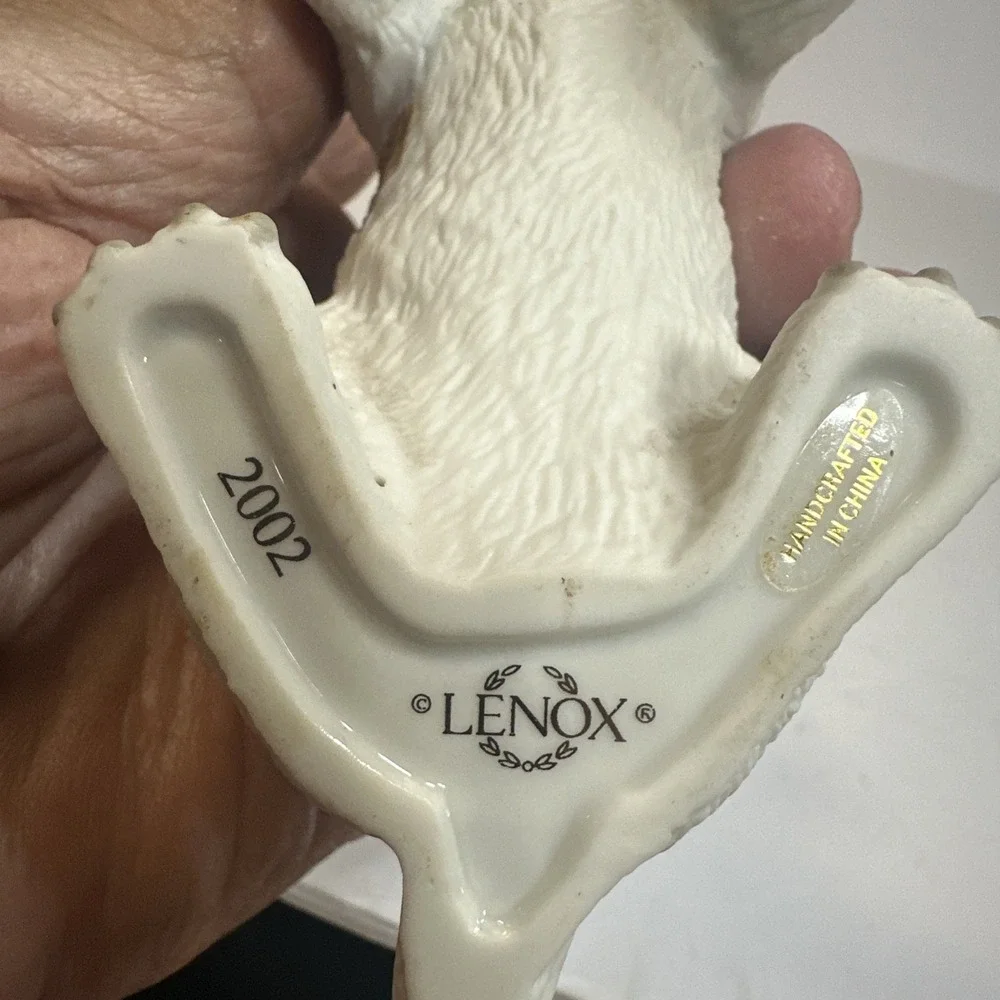 Retired 2002 LENOX Little Jack Russell Terrier Figurine - Handcrafted Porcelain